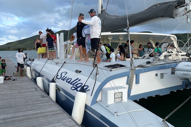 Leisure Full Day Catamaran (Blue, Aqua or LIC) - Nevis beach time plus lunch: eating well without losing the day
