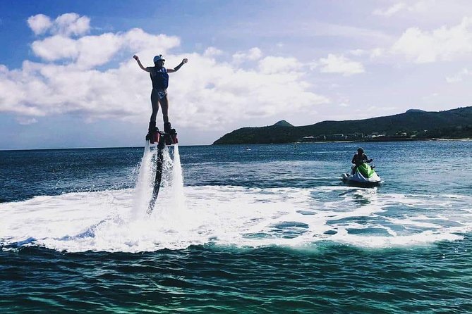 St Kitts Flyboarding Experience - Helmet, Life Vest, and Safety Talk That Gets You Ready