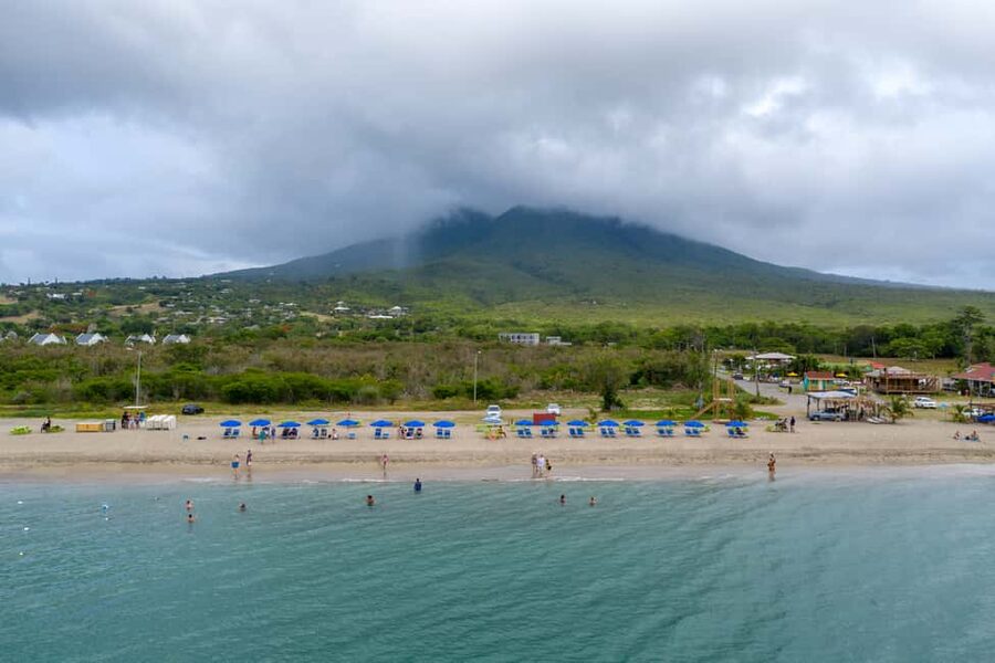 St. Kitts: Nevis Getaway with Free Time at Pinney’s Beach - Cruising Along St. Kitts’ Southeast Coast on a Power Catamaran