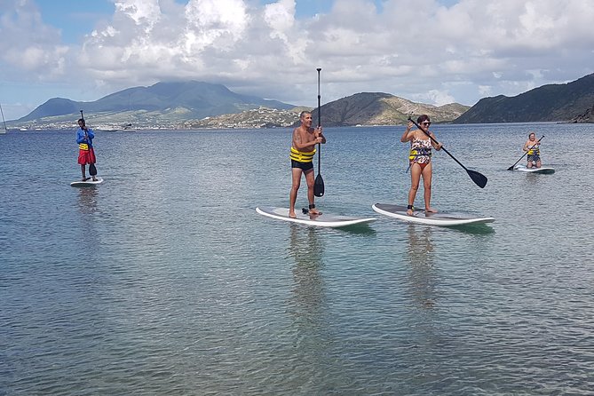 SUP Paddle Board Adventure - SUP and Snorkeling in White House Bay, St. Kitts: The setup that makes it easy